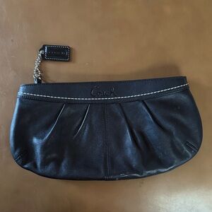 *Gently Used* Coach Black Leather Clutch